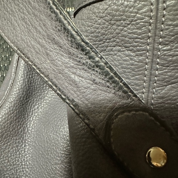 Coach Charcoal Leather Shoulder Bag - Picture 8 of 16